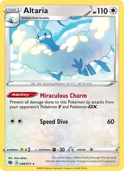 Altaria 49/73 Champion's Path Pokémon card