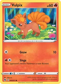 Vulpix 6/73 Champion's Path Pokémon card