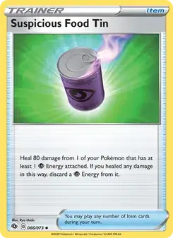 Suspicious Food Tin 66/73 Champion's Path Pokémon card