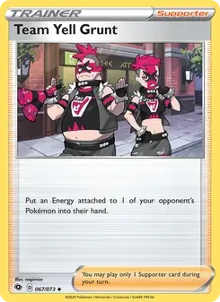 Team Yell Grunt 67/73 Champion's Path Pokémon card