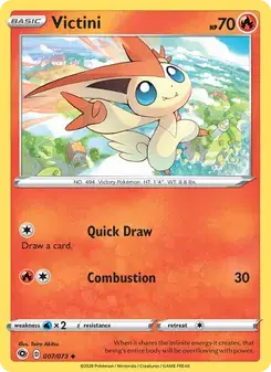 Victini 7/73 Champion's Path Pokémon card