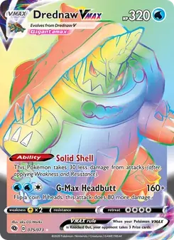 Drednaw VMAX 75/73 Champion's Path Pokémon card