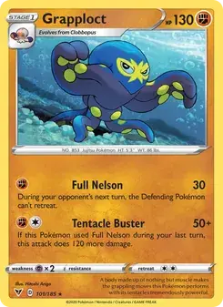 Grapploct 101/185 Vivid Voltage Pokémon card