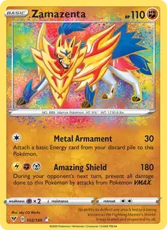 Zamazenta 102/185 Vivid Voltage Pokémon card