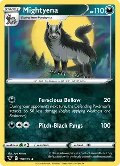 Mightyena 104/185 Vivid Voltage Pokémon card