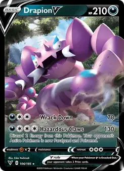 Drapion V 106/185 Vivid Voltage Pokémon card