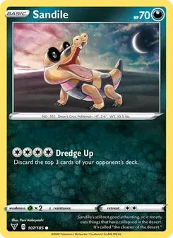 Sandile 107/185 Vivid Voltage Pokémon card