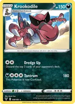 Krookodile 109/185 Vivid Voltage Pokémon card