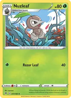 Nuzleaf 11/185 Vivid Voltage Pokémon card