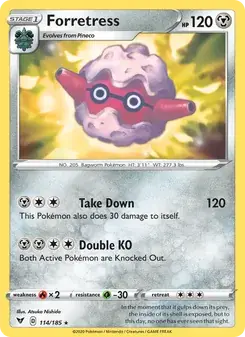 Forretress 114/185 Vivid Voltage Pokémon card