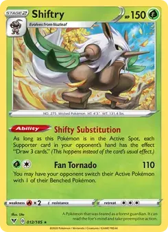 Shiftry 12/185 Vivid Voltage Pokémon card