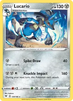 Lucario 120/185 Vivid Voltage Pokémon card