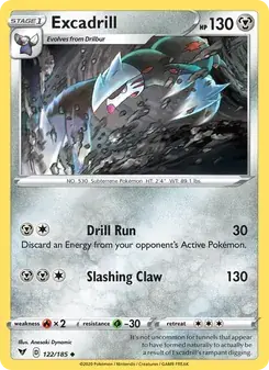 Excadrill 122/185 Vivid Voltage Pokémon card