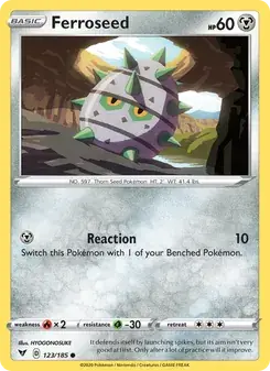 Ferroseed 123/185 Vivid Voltage Pokémon card