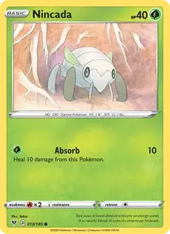 Nincada 13/185 Vivid Voltage Pokémon card