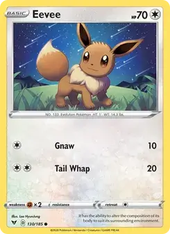 Eevee 130/185 Vivid Voltage Pokémon card