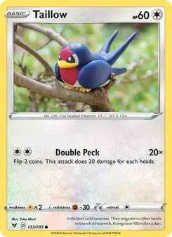Taillow 133/185 Vivid Voltage Pokémon card