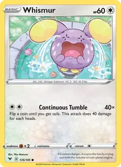Whismur 135/185 Vivid Voltage Pokémon card