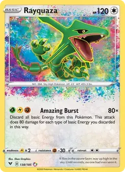 Rayquaza 138/185 Vivid Voltage Pokémon card