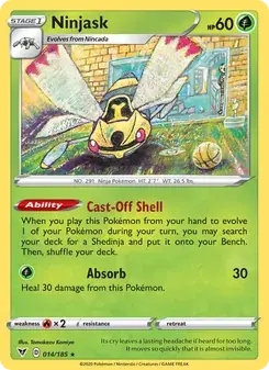 Ninjask 14/185 Vivid Voltage Pokémon card