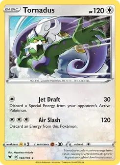 Tornadus 142/185 Vivid Voltage Pokémon card