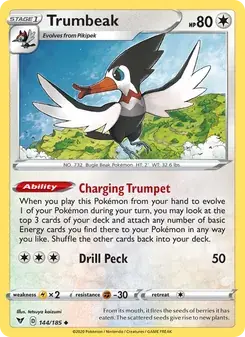 Trumbeak 144/185 Vivid Voltage Pokémon card