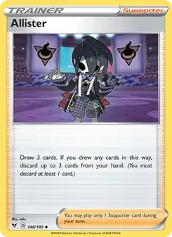 Allister 146/185 Vivid Voltage Pokémon card