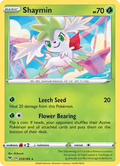 Shaymin 15/185 Vivid Voltage Pokémon card