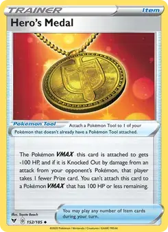 Hero's Medal 152/185 Vivid Voltage Pokémon card