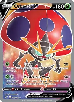 Orbeetle V 166/185 Vivid Voltage Pokémon card