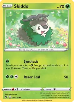 Skiddo 17/185 Vivid Voltage Pokémon card
