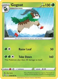 Gogoat 18/185 Vivid Voltage Pokémon card