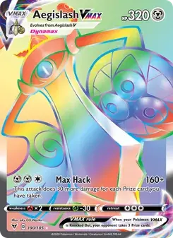 Aegislash VMAX 190/185 Vivid Voltage Pokémon card