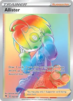 Allister 192/185 Vivid Voltage Pokémon card