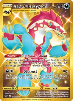 Galarian Obstagoon 198/185 Vivid Voltage Pokémon card