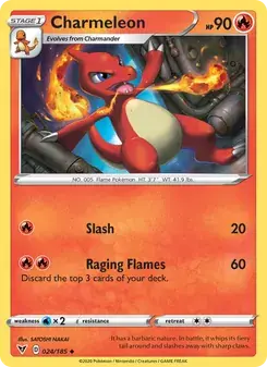 Charmeleon 24/185 Vivid Voltage Pokémon card