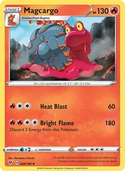 Magcargo 28/185 Vivid Voltage Pokémon card