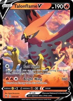 Talonflame V 29/185 Vivid Voltage Pokémon card
