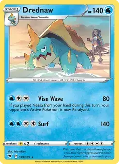 Drednaw 39/185 Vivid Voltage Pokémon card