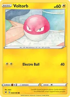 Voltorb 45/185 Vivid Voltage Pokémon card