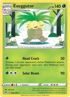 Exeggutor 5/185 Vivid Voltage Pokémon card