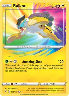 Raikou 50/185 Vivid Voltage Pokémon card