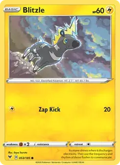 Blitzle 53/185 Vivid Voltage Pokémon card
