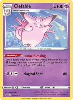 Clefable 64/185 Vivid Voltage Pokémon card