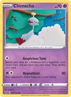 Chimecho 72/185 Vivid Voltage Pokémon card