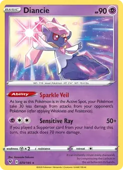 Diancie 79/185 Vivid Voltage Pokémon card