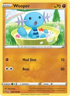 Wooper 83/185 Vivid Voltage Pokémon card