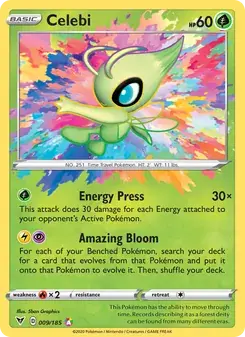 Celebi 9/185 Vivid Voltage Pokémon card