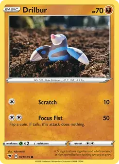 Drilbur 91/185 Vivid Voltage Pokémon card