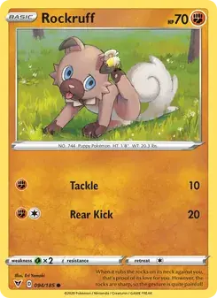 Rockruff 94/185 Vivid Voltage Pokémon card
